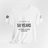 Customizable 50th Birthday Tee - "Authentic 50 Years of Not Giving a Damn"