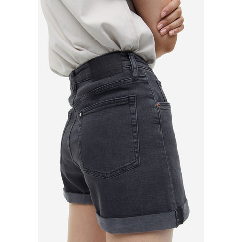 H&M Mom Ultra High Black Denim Shorts