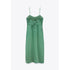 Zara Green Lined Button Midi Dress