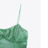 Zara Green Lined Button Midi Dress