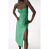 Zara Green Lined Button Midi Dress