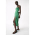 Zara Green Lined Button Midi Dress