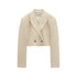 Zara Linen Blend Cropped Blazer