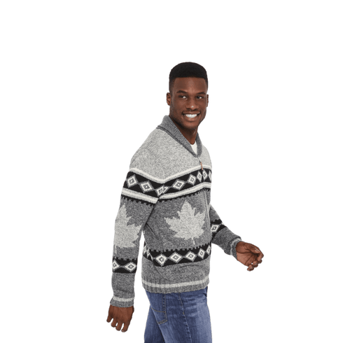Canadiana Men's Shawl Collar Sweater, Medium - MGworld