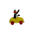 1989 Vintage Warner Bros Looney Tunes Daffy Duck in Yellow Plastic Toy Car Vehicle. Sealed