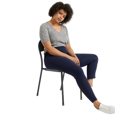 The Iconic Reitmans Ankle Pull On Pants Verona Blue, Size 12 - Petite - MGworld