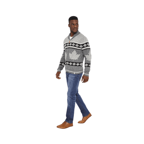 Canadiana Men's Shawl Collar Sweater, Medium - MGworld