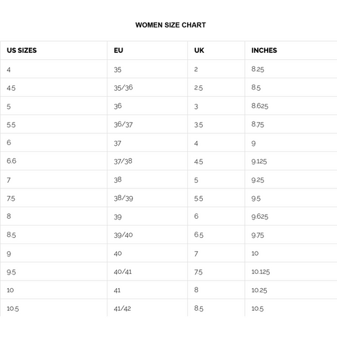 Dorking Women's Triana Black Heel Leather/Suede Combo Size Chart