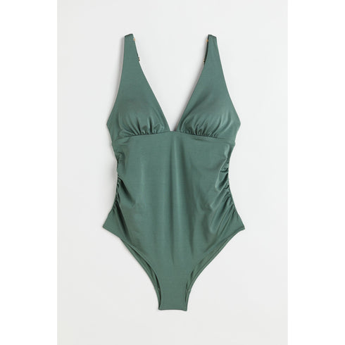 H&M MAMA V-neck swimsuit, Army Green