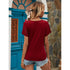 SHEIN Contrast Lace V Neck Tee | M