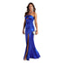 Windsor Blue Marley Satin Halter Formal Dress