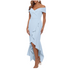 Xscape Off the Shoulder Handkerchief Hem Cocktail Dress 