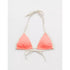 American Eagle Aerie Wide Rib String Triangle Bikini Top, Coral Crush