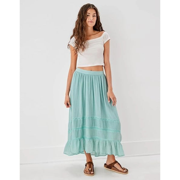 American Eagle Women's Hi-Low Midi Skirt