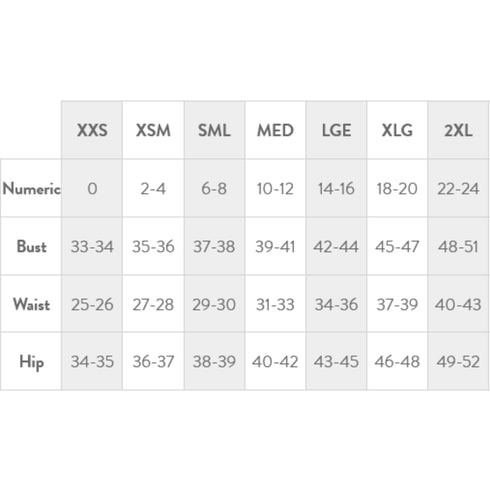 Cherokee Women's Pants Size Chart