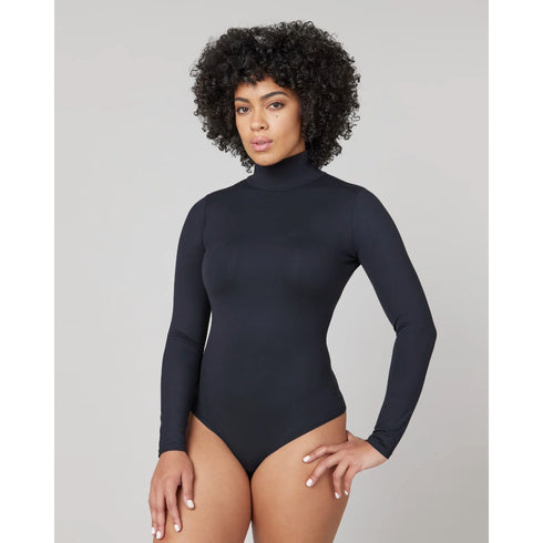 Suit Yourself Long Sleeve Turtleneck Thong Bodysuit