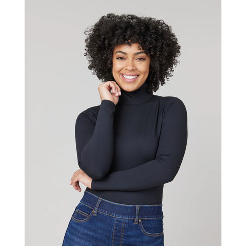 Suit Yourself Long Sleeve Turtleneck Thong Bodysuit