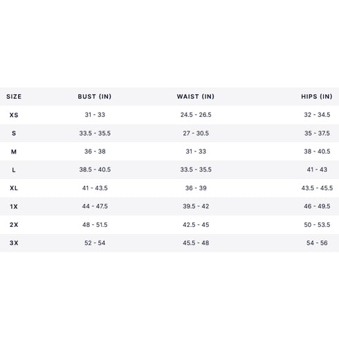 Spanx Women's Size Chart