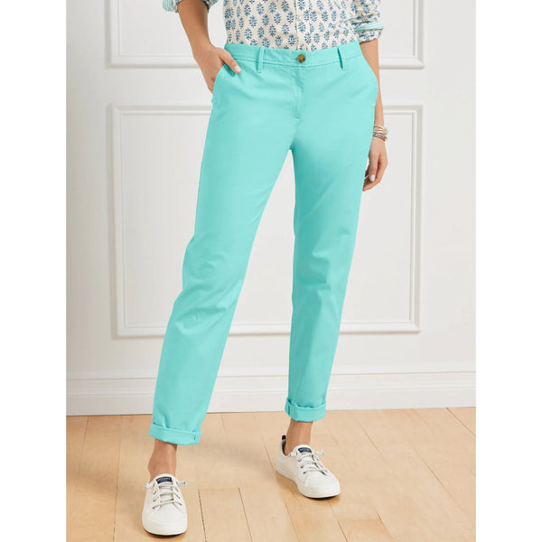 Talbots Women's Blue Aqua Relaxed Chinos