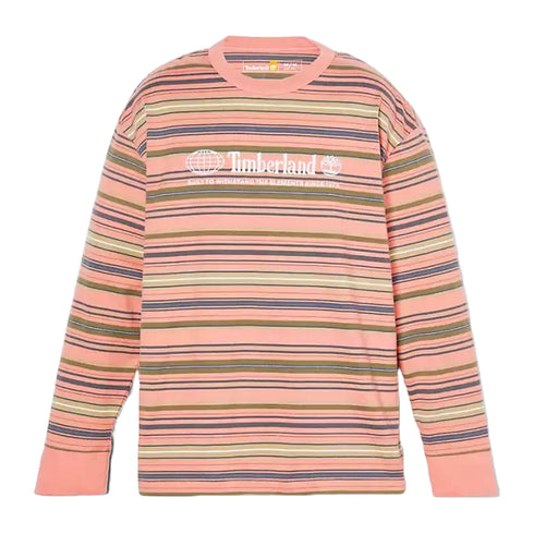 Timberland Men's Long-Sleeve Heavyweight Striped Crew Neck T-Shirt by Simons