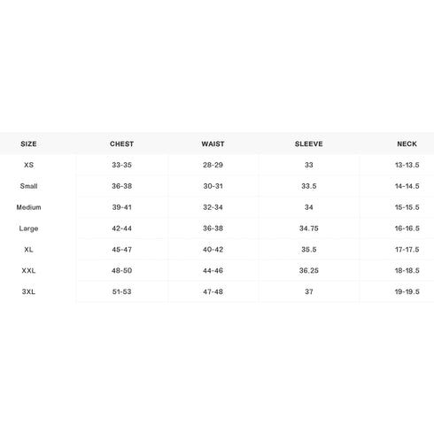 Timberland Men's Clothing Size Chart