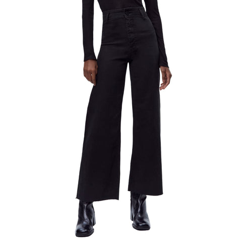 Zara ZW Marine Straight High Rise Jeans, Black