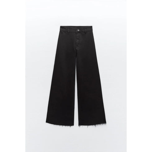 Zara ZW Marine Straight High Rise Jeans, Black