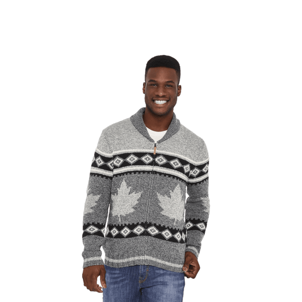 Canadiana Men's Shawl Collar Sweater, Medium - MGworld