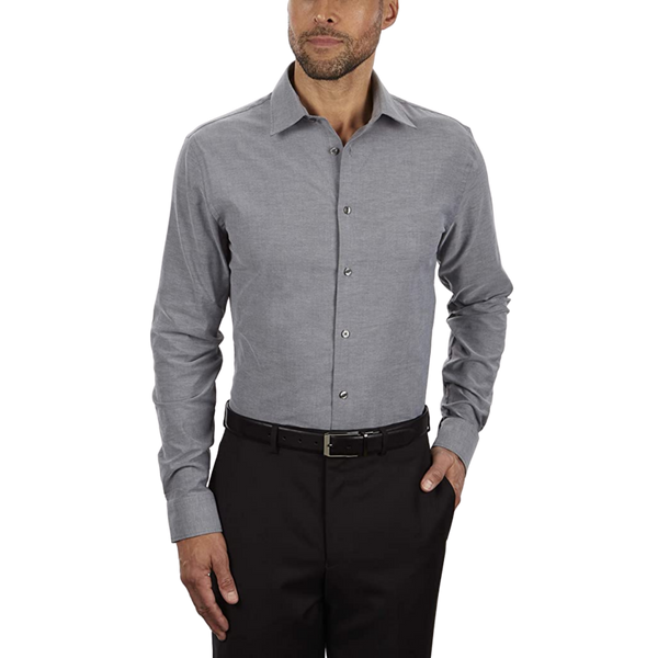 Geoffrey Beene Men's Dress Shirt Slim Fit Flex Collar Stretch Solid, Large - MGworld