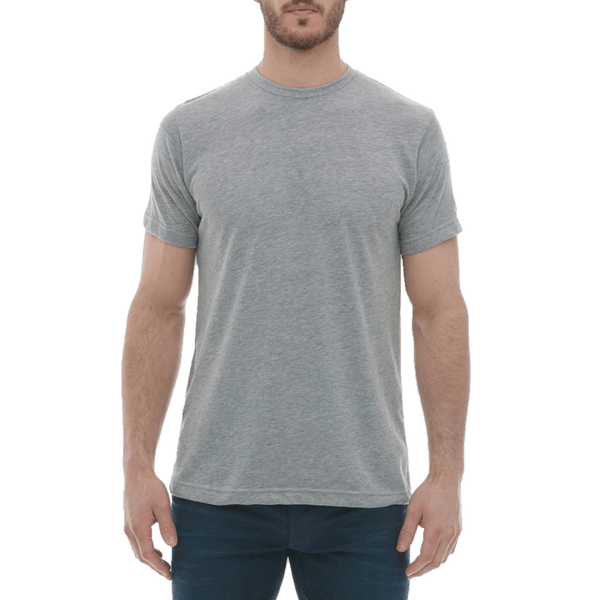 M&O Gold Men's Heather Grey Fine Blend Tee, Medium - MGworld