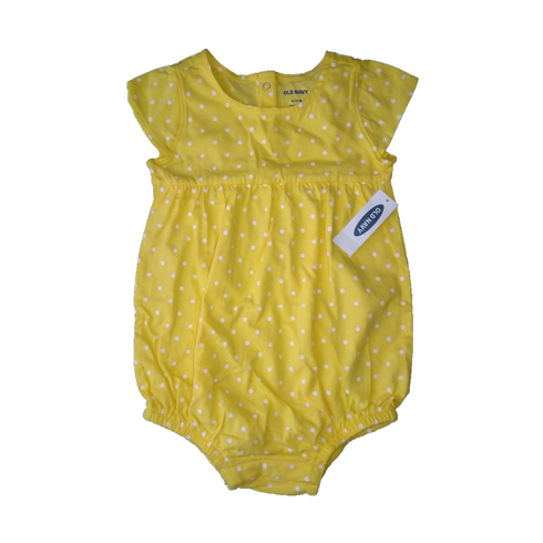 Old Navy Short-Sleeve Swiss Dot Bubble Romper for Babies, 18-24 Months - MGworld