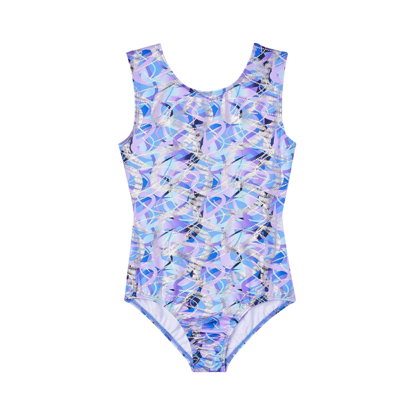 George Girls' Funky Waves Printed Tank Leotard, Small 6/7 - MGworld