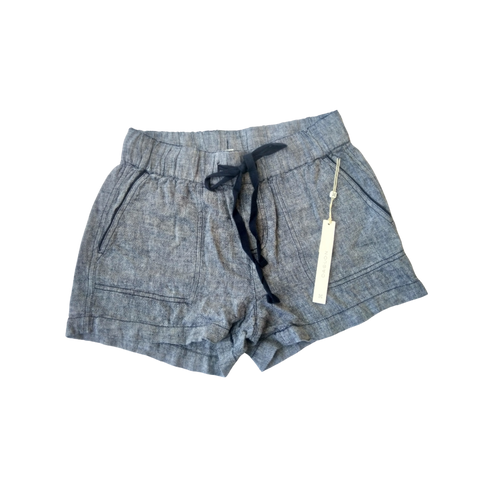 Caslon Grey Drawstring Linen Shorts for Women, XS - MGworld