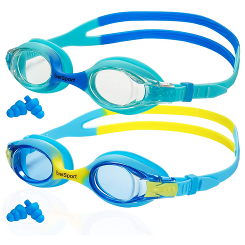 2 Pack Swimming Goggles for Kids Toddler Girl Boy Children Ages 3-12