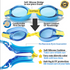 2 Pack Swimming Goggles for Kids Toddler Girl Boy Children Ages 3-12