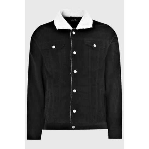 Boohoo Men's Corduroy Jacket With Borg Collar