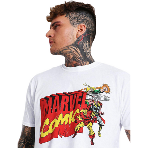 Boohoo Men's Retro Marvel Comics Licensed T-shirt