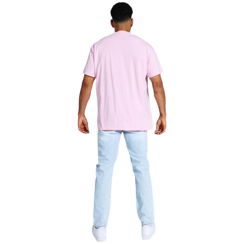 Boohoo Straight Leg Busted Knee Jean, Ice Blue 