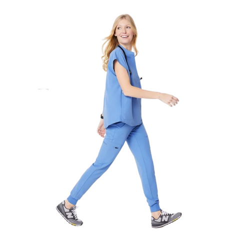 Figs Zamora™ Blue Jogger Scrub Pants Petite