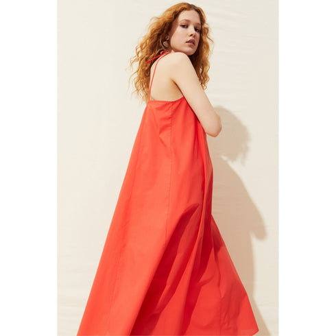 H&M Red Cotton Voile A-line Dress