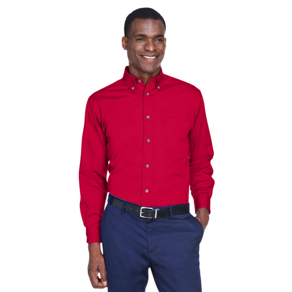 Harriton M610 Men's Easy Blend Long-Sleeve Twill Shirt | Sale