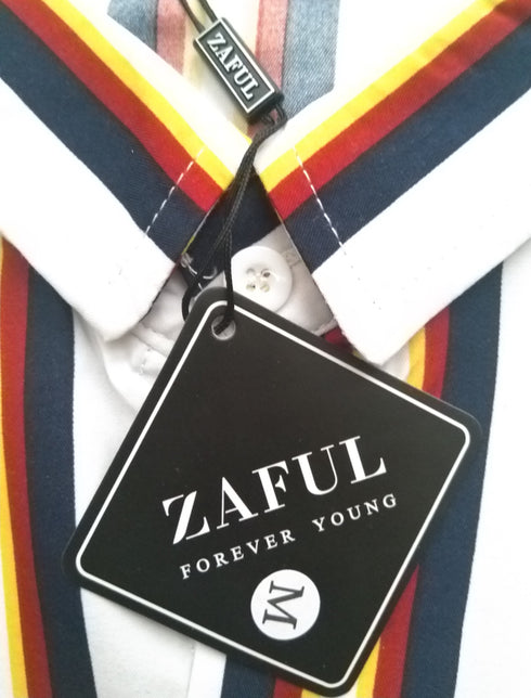 Zaful Button Up Vertical Stripe Shirt, Medium - MGworld