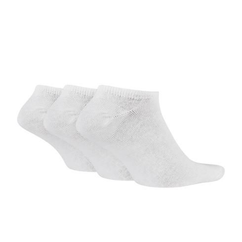 Nike Everyday Plus Cushioned Low White Socks (3-Pack) | L
