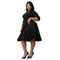 Unique Vintage Plus Size 1950s Style Black Ruffled Petticoat Crinoline