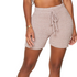 PrettyLittleThing Shape Mocha Fluffy Knit Shorts | S