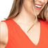 Ricki's Eco-Friendly Poppy Red Sleeveless V-neck Top