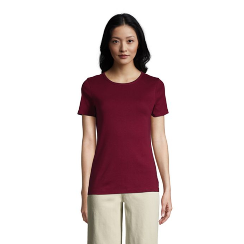 Lands' End Women's All Cotton Short Sleeve Crewneck T-shirt, Extra Small (2-4) - MGworld
