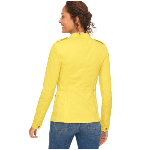 Talbots Yellow Piped Utility Jacket