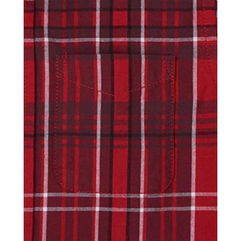 The Children's Place Boys Long Sleeve Plaid Button Down Shirt | M