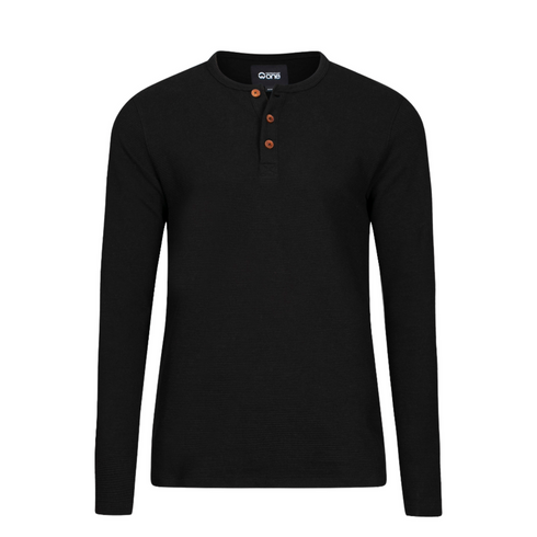 Warehouse One Henley Rib Knit Tee on Sale | MGworld